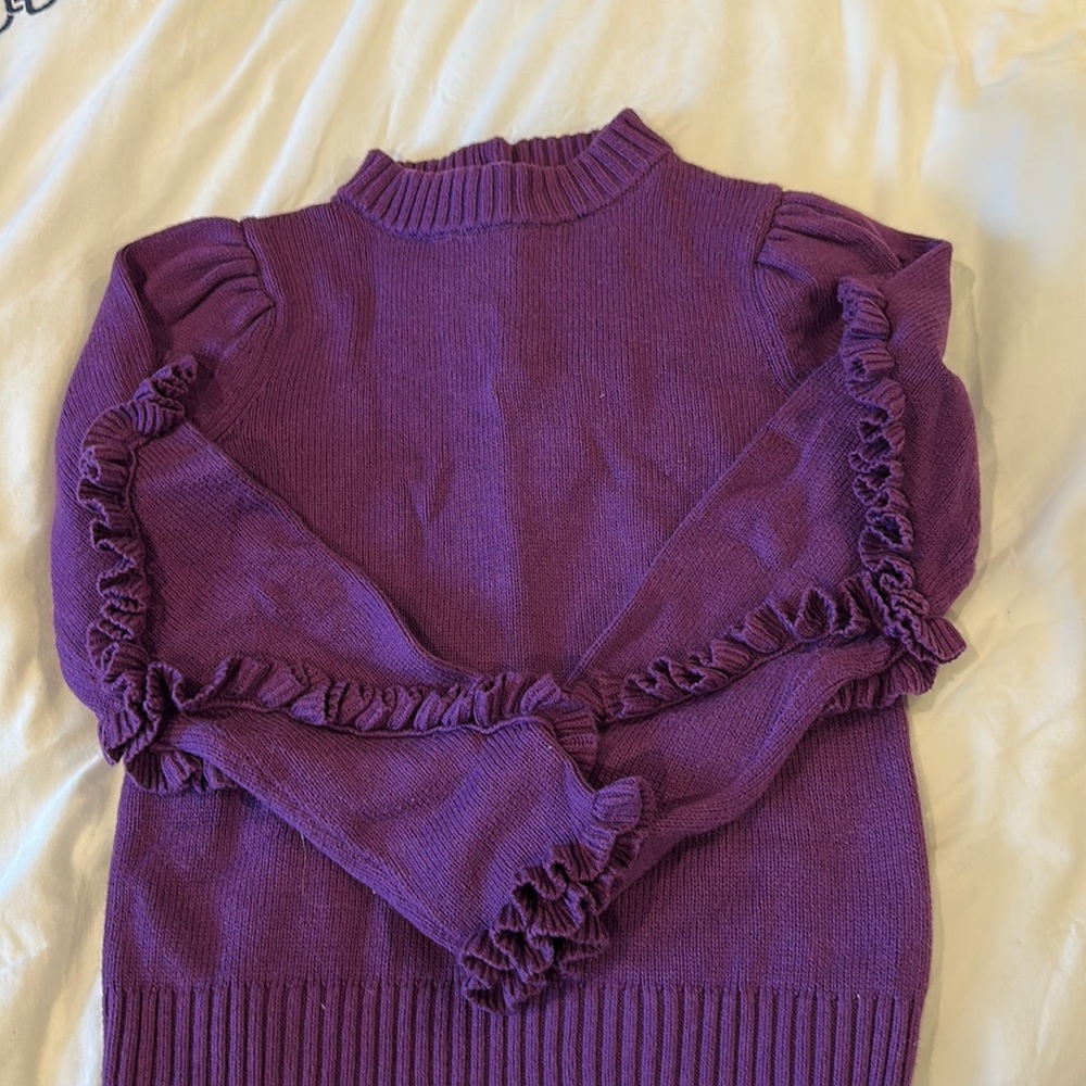 Janie & Jack Girls size 12 Purple Sweater